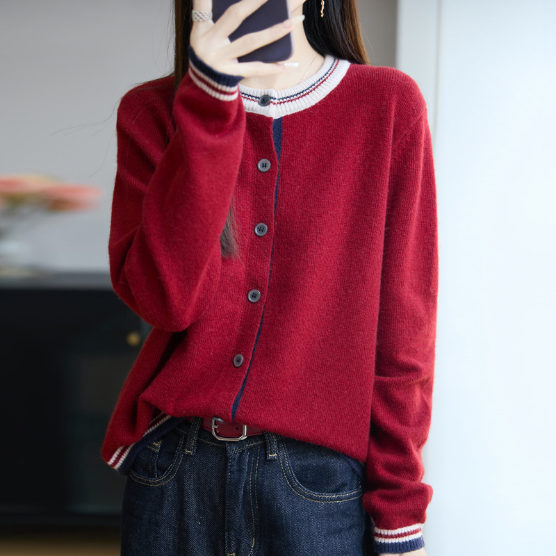 浣熊绒加厚女针织衫2025秋冬新款开衫宽松圆领毛衣外套女装上衣|undefined