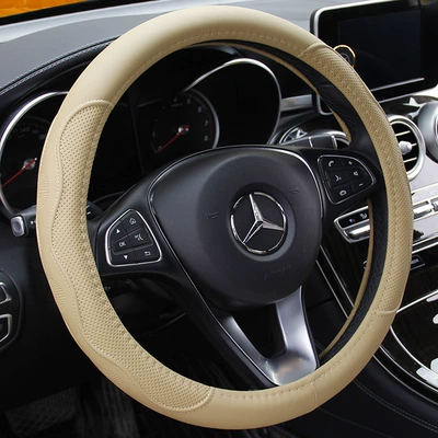 Car Leather Steering Wheel Cover Steering wheel cover - meters-environmental-protection-tpe-plastic-aprons-38cm