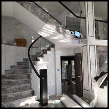 高分子PVC实木玻璃卡槽楼梯扶手烤漆 护栏栏杆可弯弧现代简约轻奢