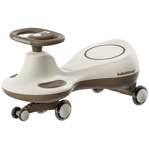 Children's twist car 1-6 years old male and female baby anti-rollover swing car with music and lights universal wheels silent yo-yo car