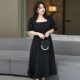 300 Jin Extra Large Size dress Women's chubby girl Super Slim A- shaped Belly Covering Elegant Loose Mid-length Skirt Spring and Summer
