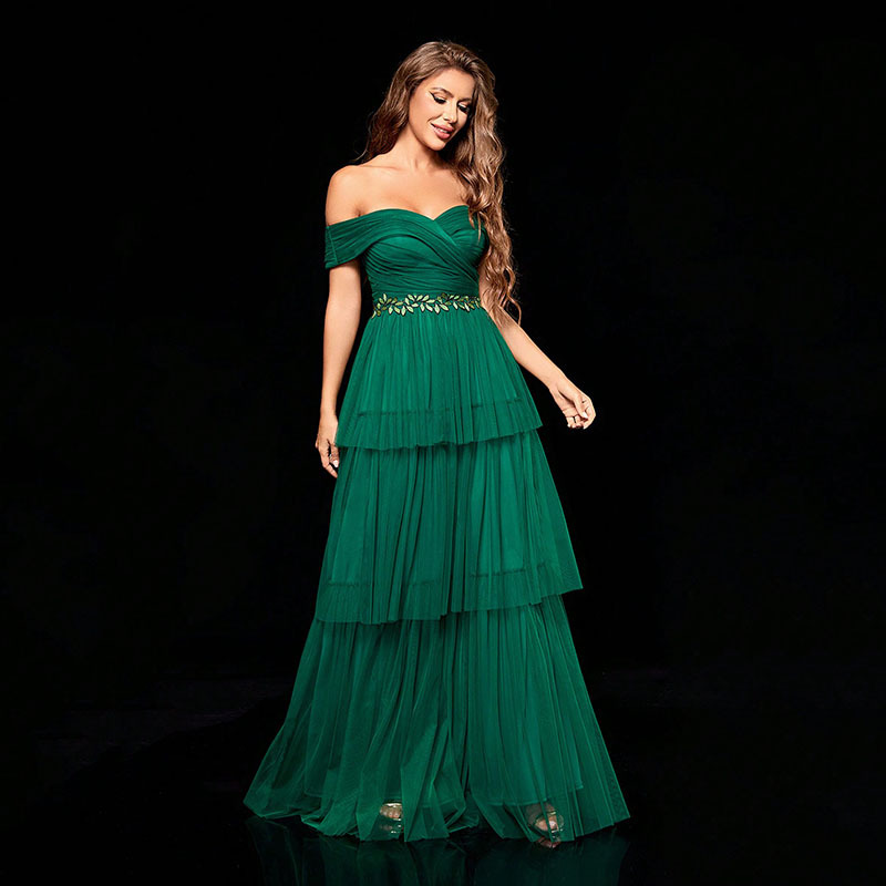 Abbigliamento da donna Abito da sera Top a tubino Nuovo stile Abito da sera per celebrità Bellissimo design Abito in rete Consegna in un unico pezzo_voghion.com