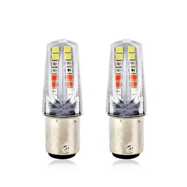 Авто/мото LED стоп-сигнал с миганием 1157 2835 32SMD RGB текущее цветное заднее освещение
