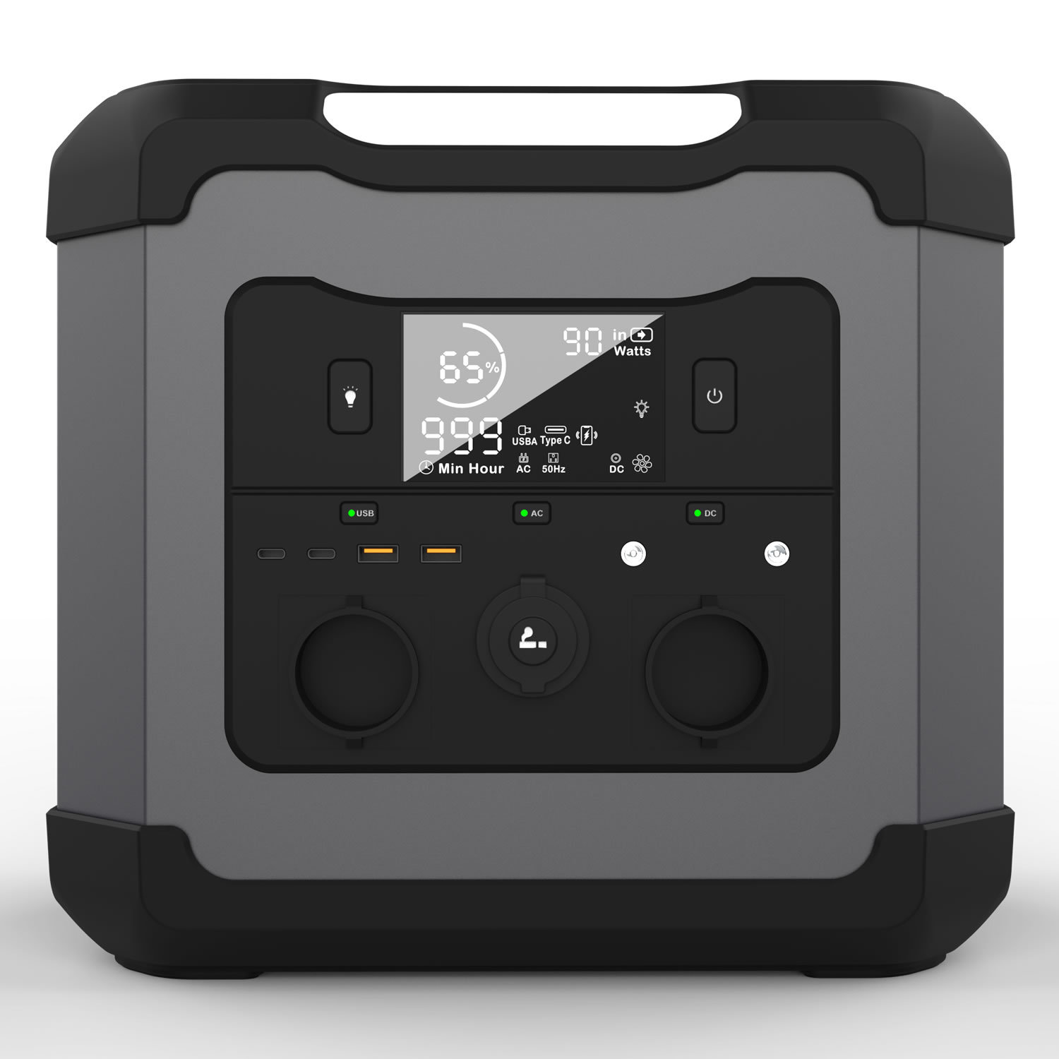 2000W便携式电站太阳能发电机大功率储能电源户外移动LiFePO4电池