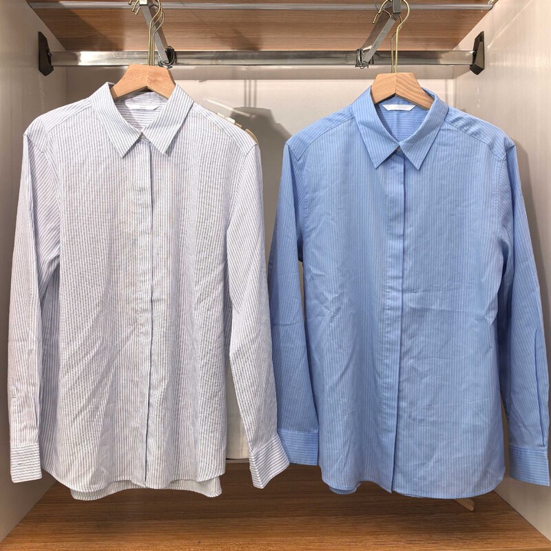 Japanese-style women's 26 autumn/winter new patterned striped long-sleeve shirt, casual loose blouse, women's sheer top 487526