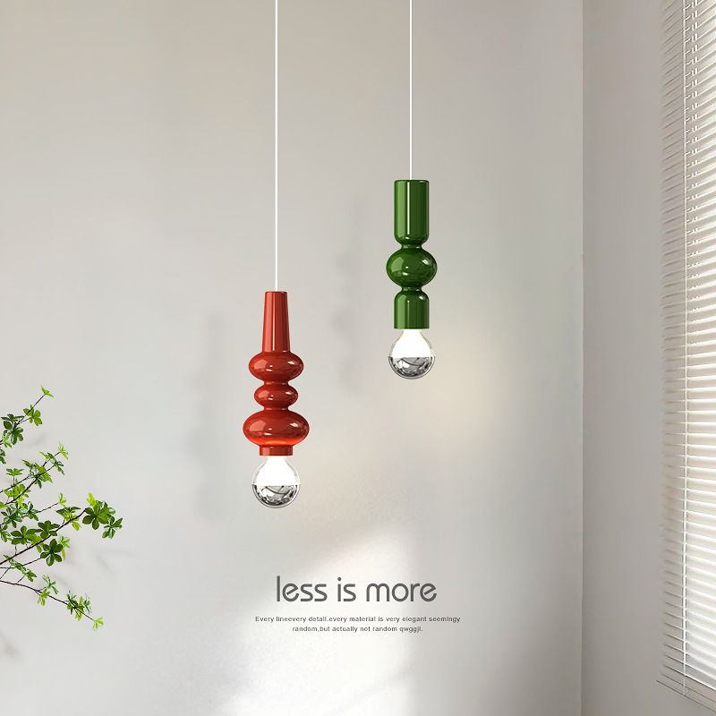 法式奶油風臥室床頭吊燈丹麥設計個性彩色裝飾走廊過道吧檯小吊燈