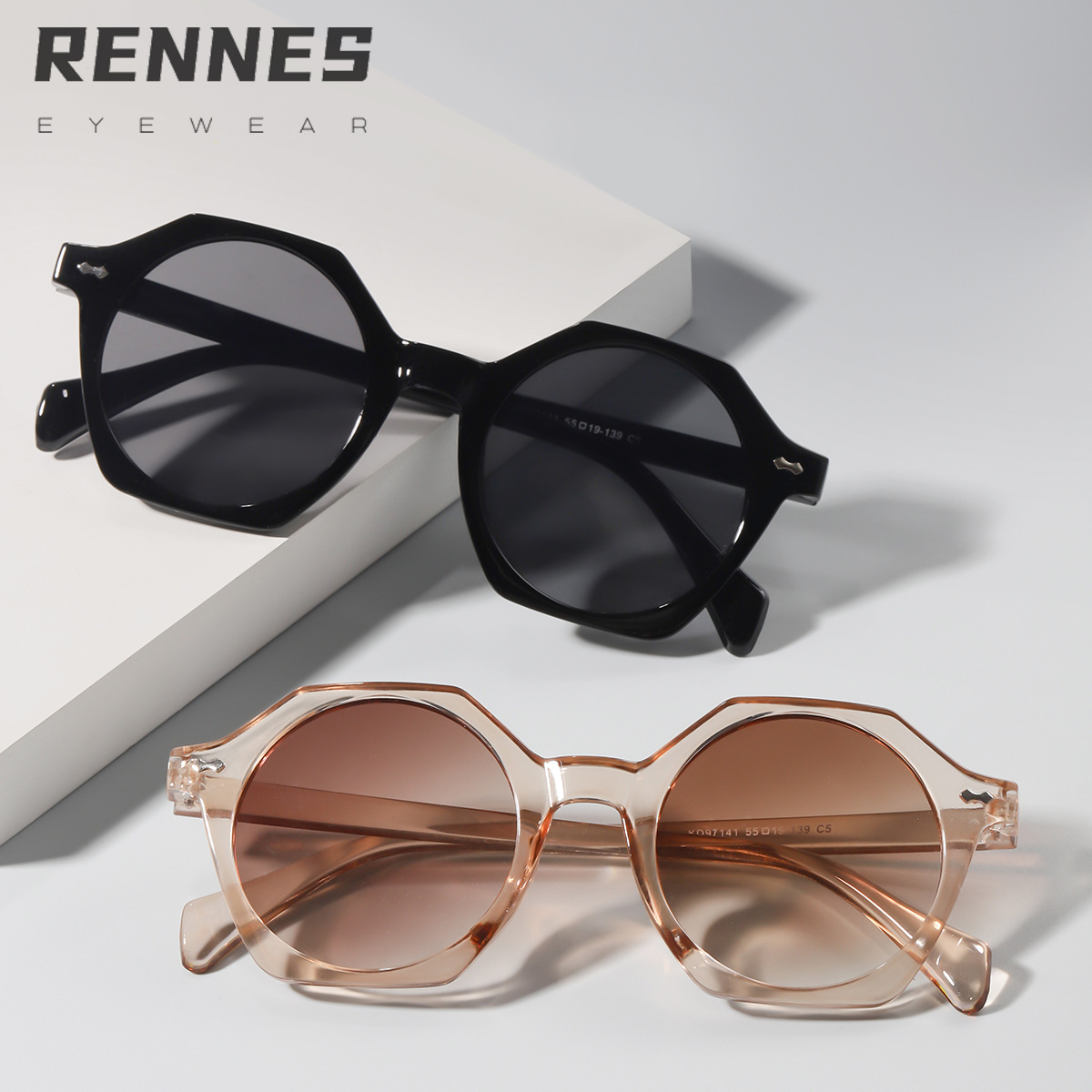 Gafas de Sol de verano para mujer estilo retro coreano a prueba de rayos UV nuevas gafas de sol marrones personalizadas gafas de sol estilo ins