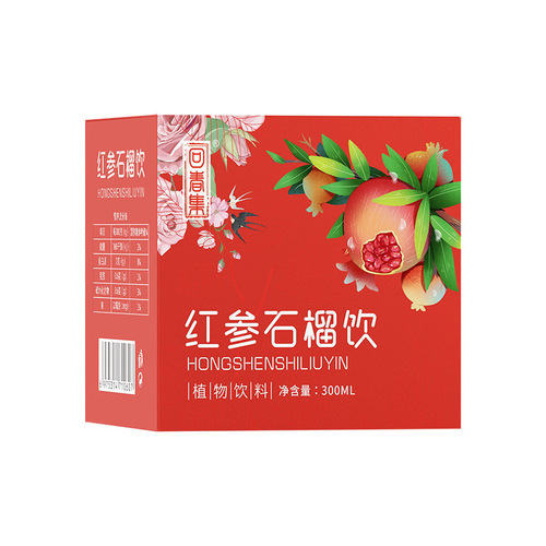 Huichunji Red Ginseng and Pomegranate Drink 300ml Plant Drink to Replenish Vitality Source Manufacturer supports OEM OEM