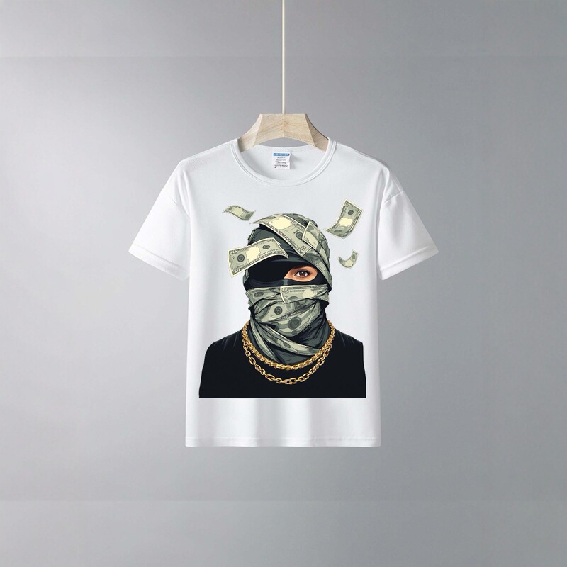 Cross-Border Cartoon Tops Aliexpress Amazon Personalized Printed Short-Sleeved Round Neck T-Shirt Tops in Stock