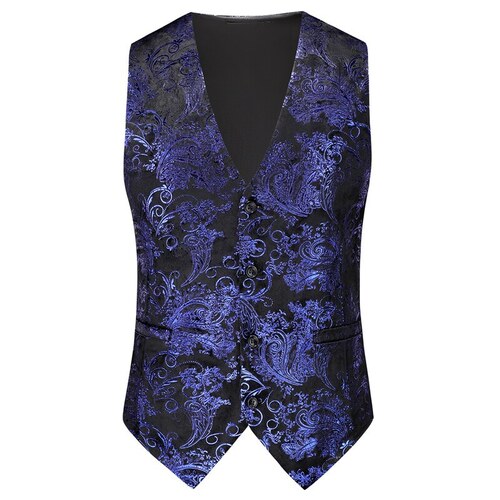 Men's suit vest Korean style fashionable slim fit casual gold-plated vest backless top