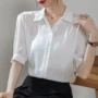 短袖条纹显瘦别致女上衣