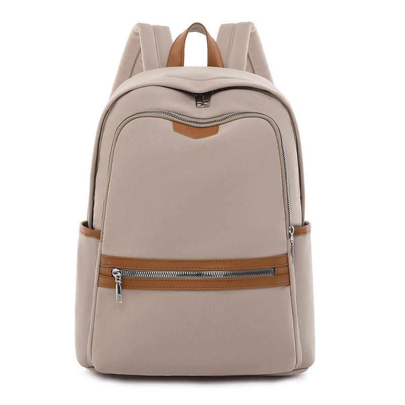 2024 nueva mochila de tela Oxford para mujer coreana, color de contraste de moda, mochila para computadora portátil de gran capacidad al por mayor