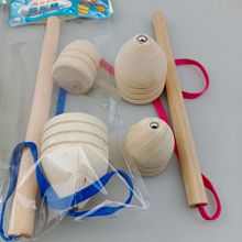 二元 一大一小 两个 木质装陀螺 怀旧儿童玩具 木杆陀螺批发 2元
