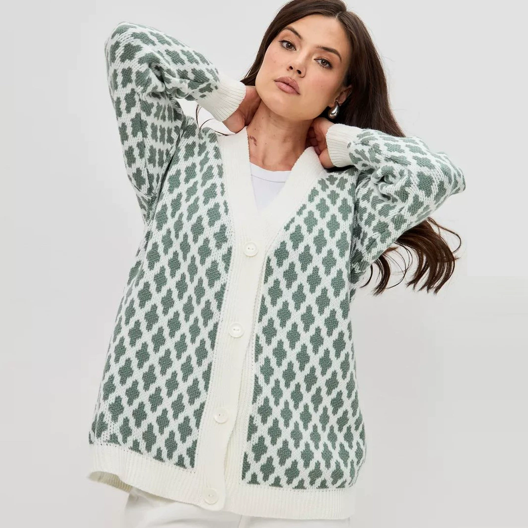 扣 排 пуговицах пуговицах single -breasted knitted cardigan outer sleeve girl