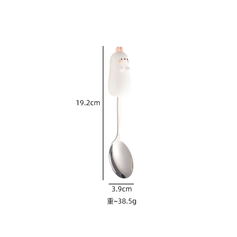 흰색 뚱뚱한 토끼