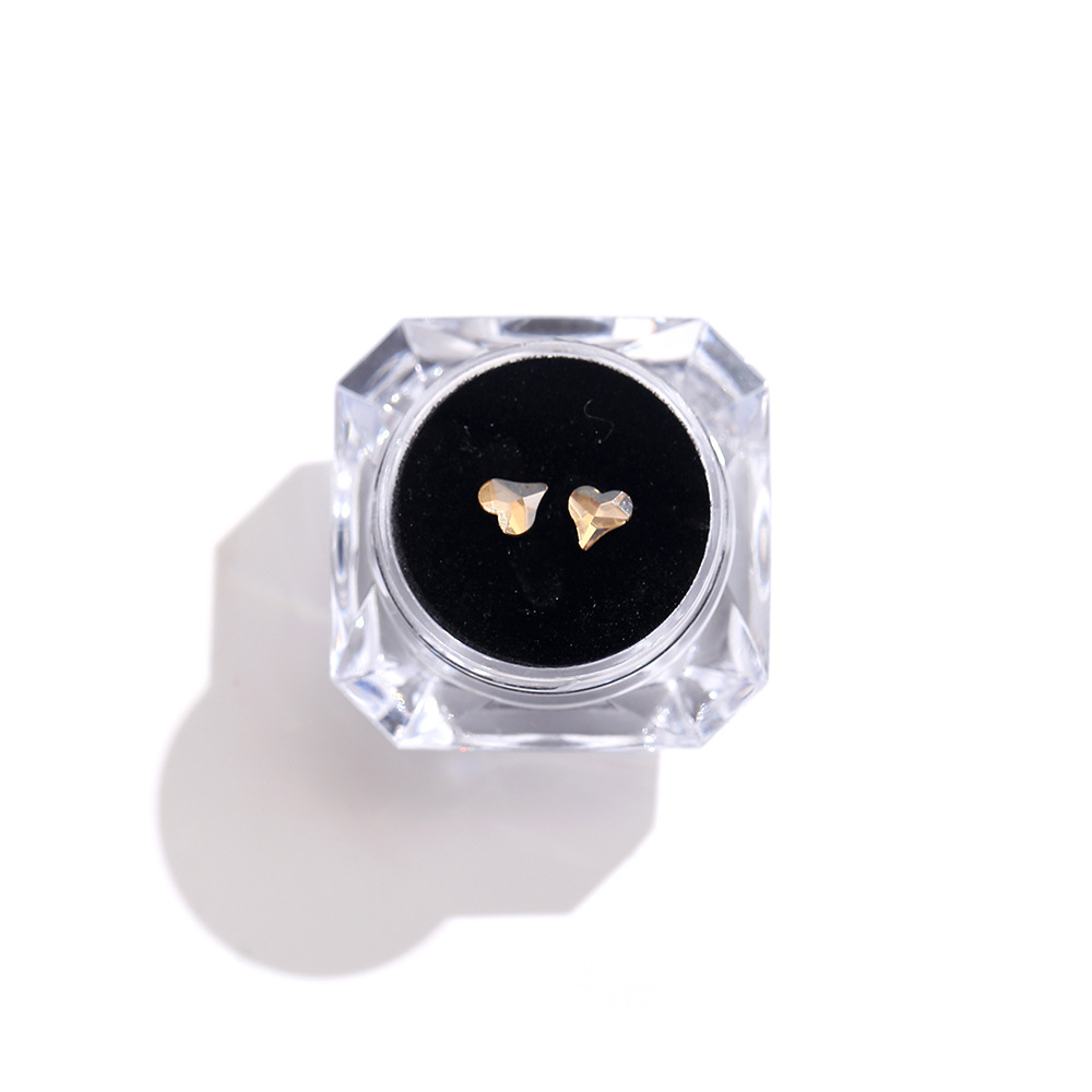 3-piece Set Of Champagne Flat-bottomed Irregular Tooth Gems_voghion.com