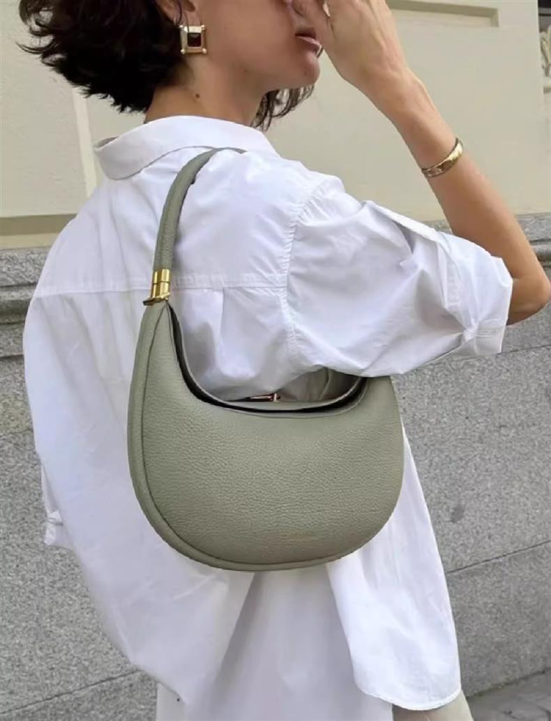 Bolsa de ombro de luxo meia lua para mulheres diário_voghion.com