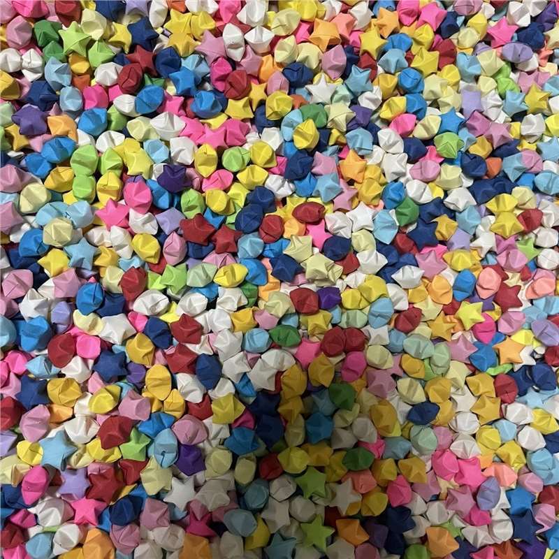 手工星星成品幸运星折纸星星成品夜光星星成品折叠夜光星星折纸|undefined