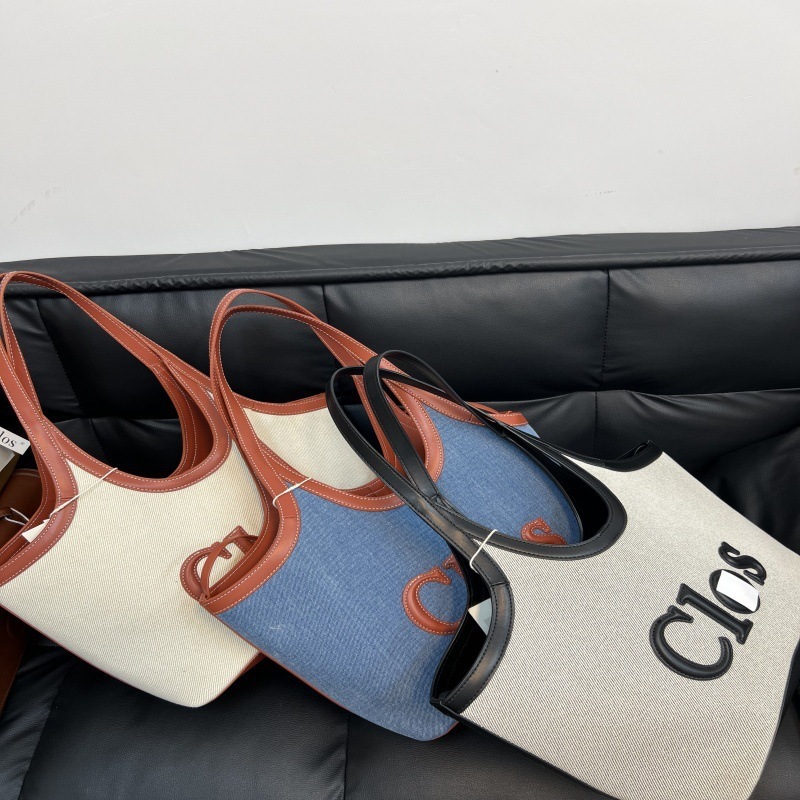 CLOS high-quality handbag for work and commuting, women's bag with niche design, canvas bag, mother-daughter bag