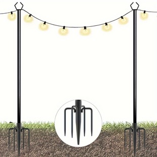 2025 New Cross-Border Dropshipping Outdoor String Light Pole 10 Feet Heavy-Duty Hanging Light Cross-Border