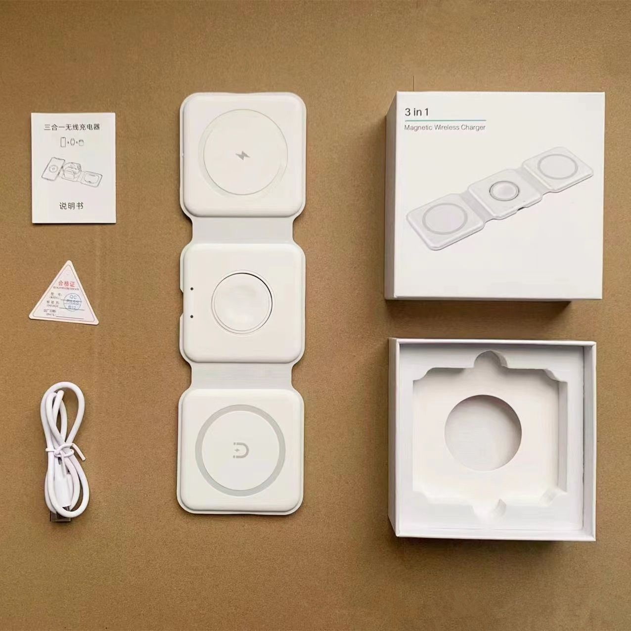 White with packaging