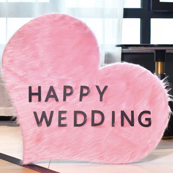 結婚式の部屋の写真撮影ピンクの毛皮のような愛のかわいいぬいぐるみ KT ボード背景装飾誕生日結婚式の部屋の写真撮影朝のローブの装飾|undefined