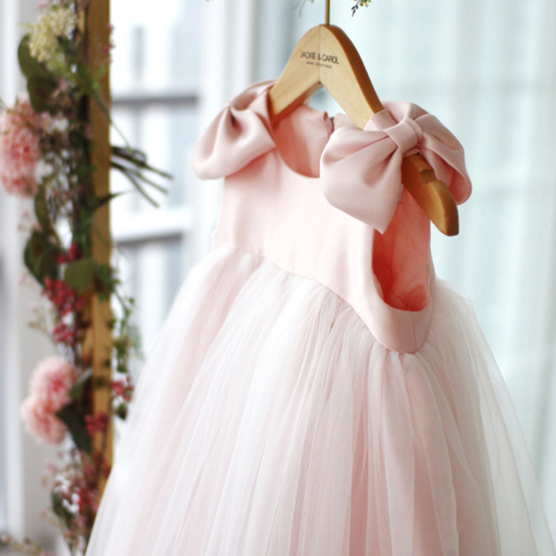 Baby Girl's One-Year-Old Princess Dress Summer Flower Children's Wedding Birthday One-Year-Old Puffy Shade Show Host Girl's Dress