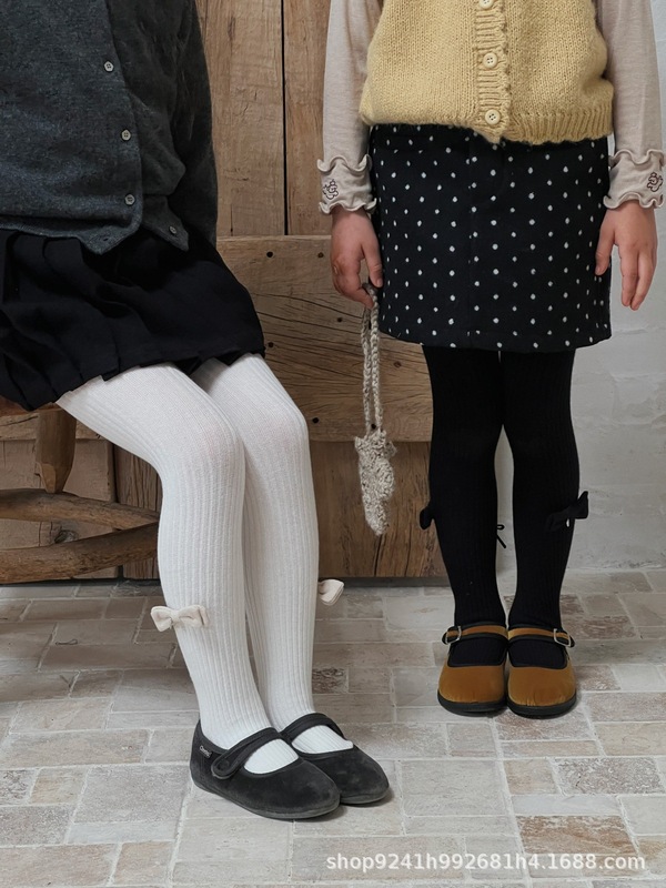 宝宝裤子秋冬婴儿连裤袜女童裤袜蝴蝶结舞蹈袜公主儿童打底裤袜子|undefined