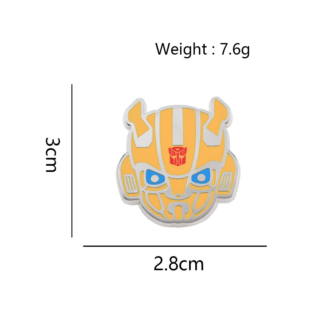 Transformers Bumblebee Metal Brooch, Autobot Helmet Enamel Badge, Anime Movie Merchandise Backpack Pin