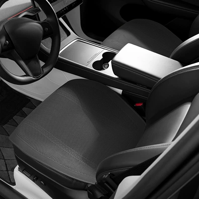 Seat cushion, seat cover | High-End Single-Piece New Model - type-a-thin-padded-deerskin-noble-black-two-front-seats