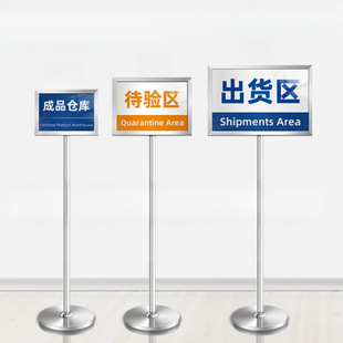 Stainless Steel Sign Vertical Double-Sided Warehouse Sign Billboard Water Sign Vertical Display Guide He Zhizhang