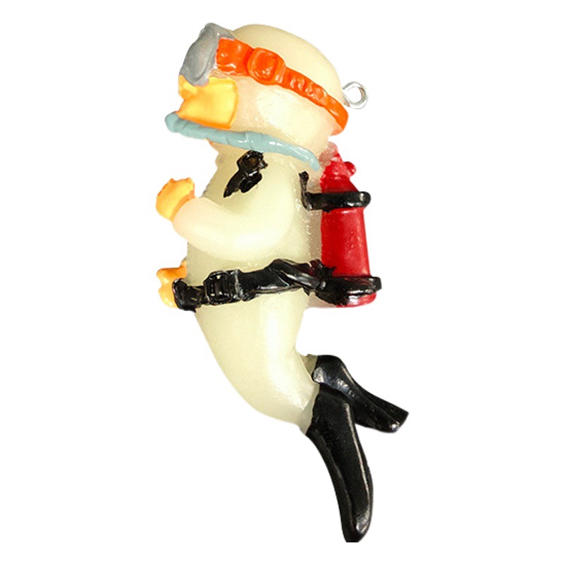 Nuevo adorno decorativo para acuarios de peces, con forma de cámara flotante verde, de color azul fluorescente, ideal para decoración de peceras.