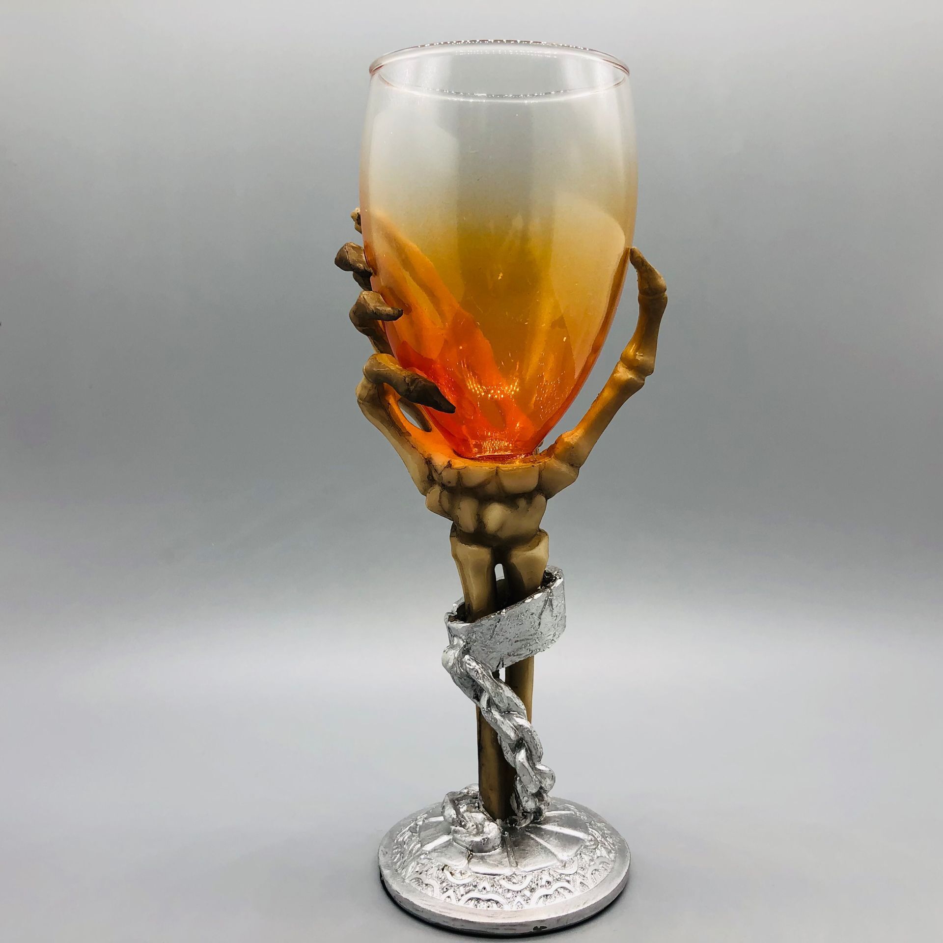 Ghost creativo garra mano copa de vidrio personalidad fantasma cabeza cráneo pata whisky cerveza vino Copa