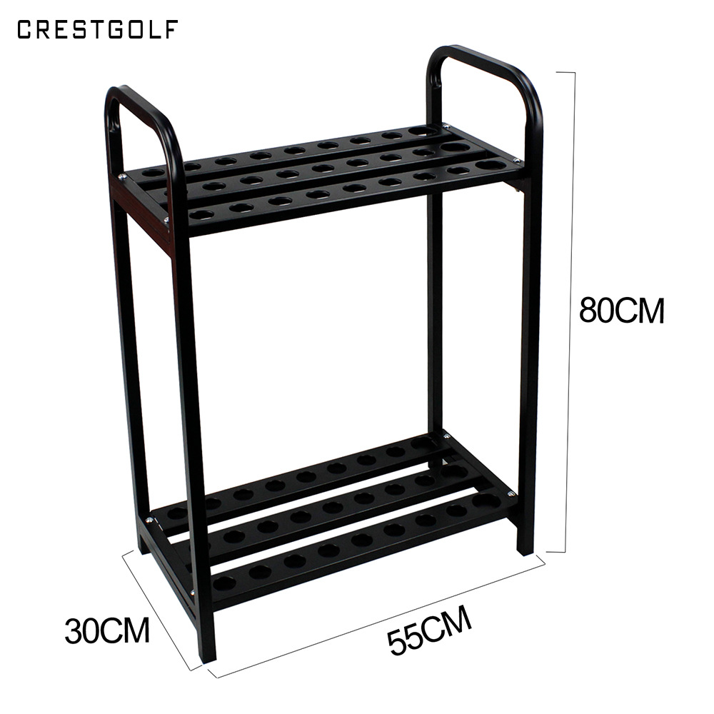 Golf 27 hoyos club rack de acero inoxidable club display rack de almacenamiento de una pieza de entrega de golf club rack