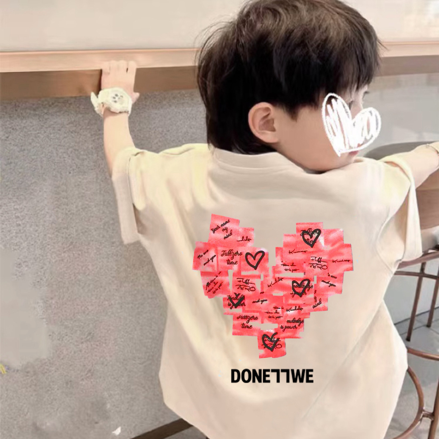 Love-Themed Family Matching Outfits 2026 New Summer Style for a Family of Three, Stylish Mother-Son, Mother-Daughter, and Family Short-Sleeve T-Shirts and Rompers