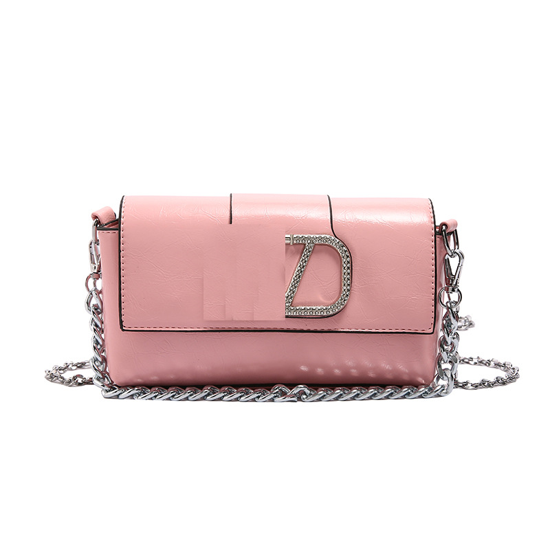 Bolso de hombro transfronterizo para mujer, cadena retro europea y americana, bolso cuadrado pequeño con incrustaciones de diamantes, bolso de mensajero de moda de alta gama
