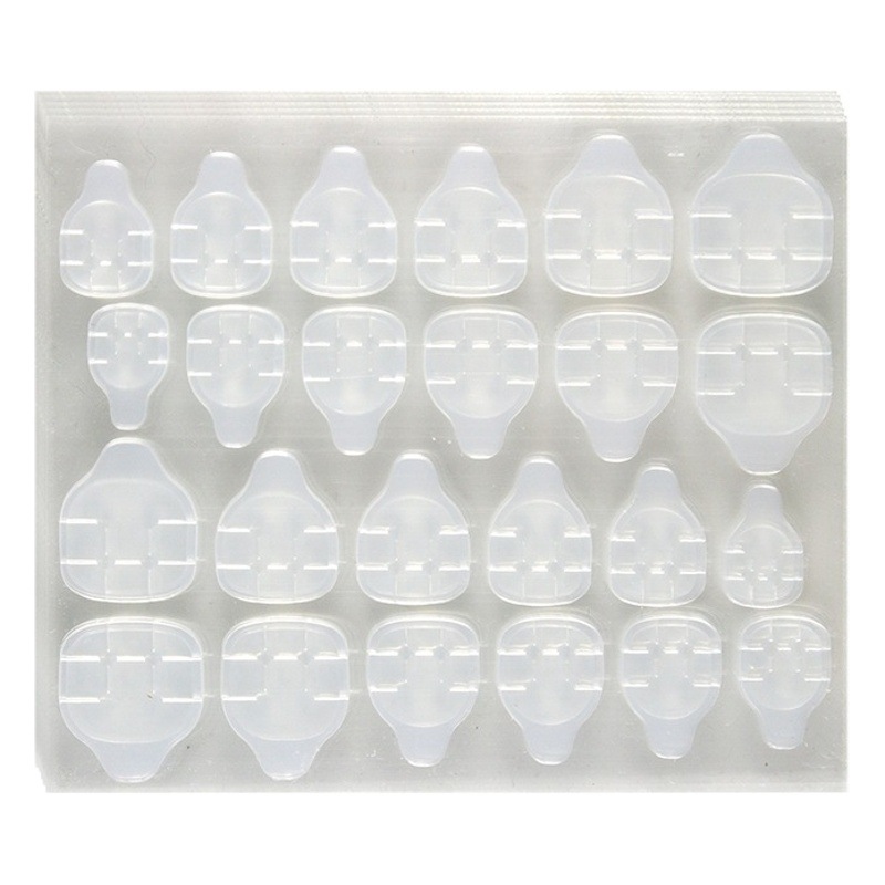 Use pegamento de jalea de uñas adhesivo impermeable adhesivo transparente adhesivo de doble cara invisible uso repetido 24 pegamento amarillo