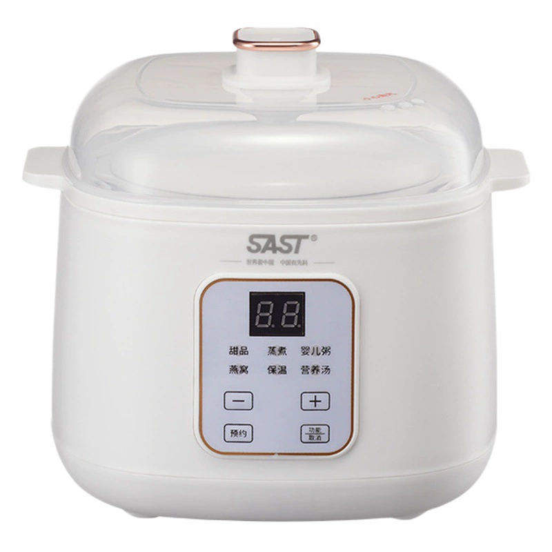 Электрическая мультиварка SAST для домашнего использования, керамическая, полностью автоматическая, умная мультиварка для приготовления птичьих гнезд, 1 л, маленькая, с функцией разделения воды, оптовая продажа, подарочная, для здоровья