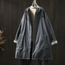 巨好看的夹棉外套冬装棉袄女款2025新宽松休闲轻薄连帽中长款棉衣