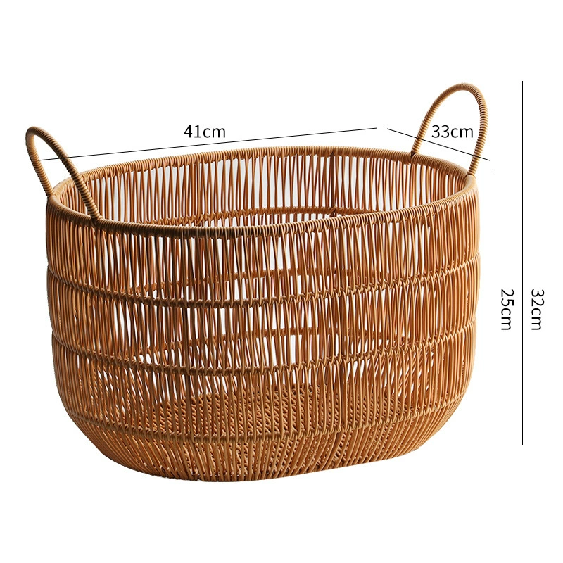 Big waterproof plastic laundry basket, storage basket for bedroom