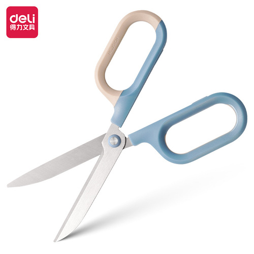 Powerful and labor-saving scissors, high-looking office household large stainless steel children and students safety scissors kindergarten