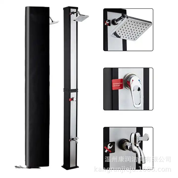 Wenzhou Kangrun 40L plata de gran capacidad cuadrada forma europea al aire libre tanque de ducha al aire libre piscina jardín