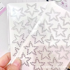 ホワイトダイヤモンド五芒星愛星DIYフォトアルバム手帳アクリルクリスタルダイヤモンドステッカークリエイティブ手帳デコレーション