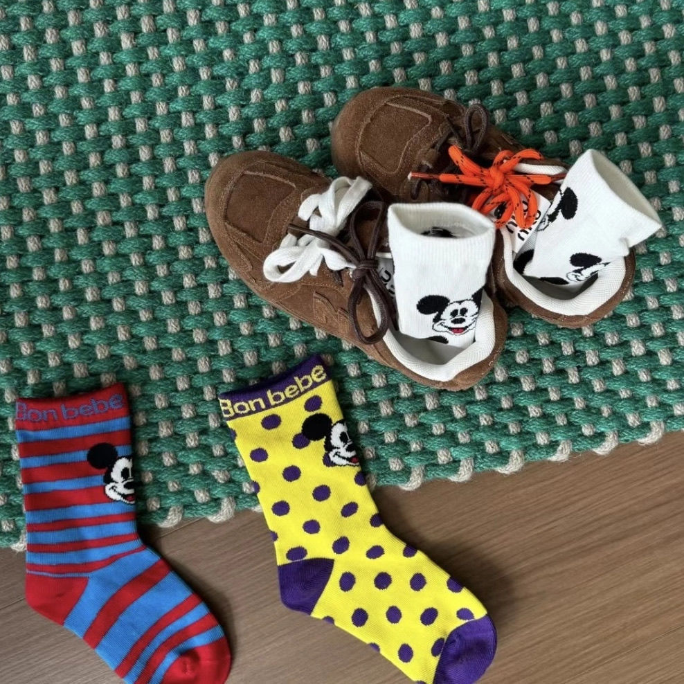 Demi-season cartoon cotton cute knee socks