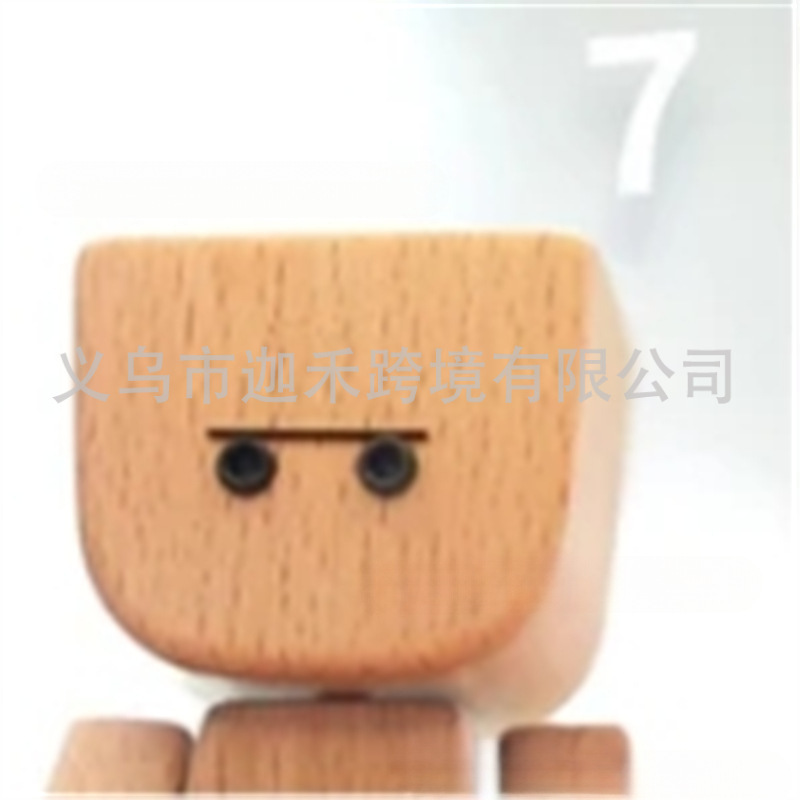 跨境新款Shaking Feet Wooden Doll木头人汽车装饰摆件|undefined