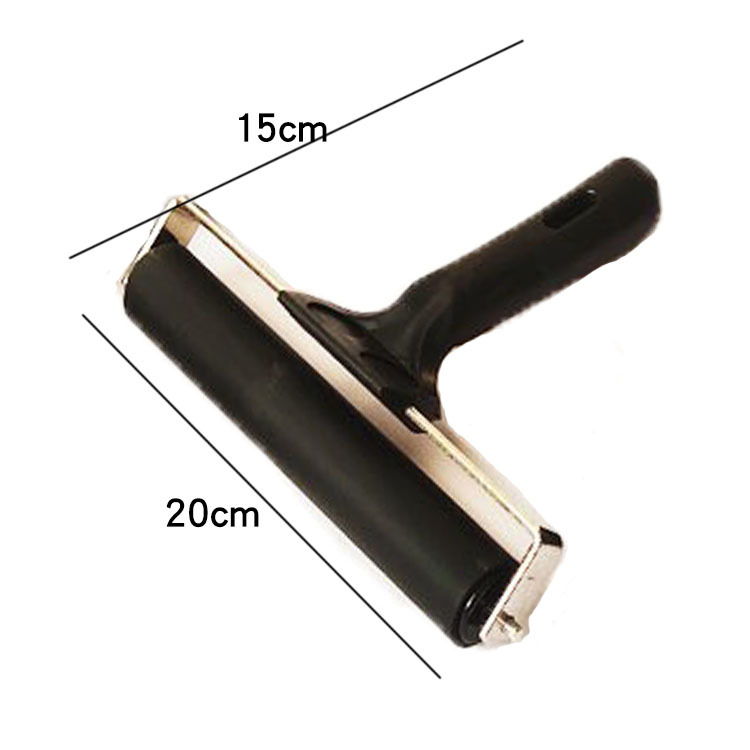 Excluso transfronterizo rodillo de impresión rodillo de tinta mango de plástico impresión de aceite rueda de goma herramienta de pintura de tablero de madera rodillo de pegamento de tinta