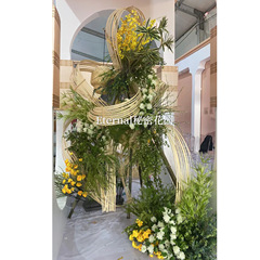 新中国式シミュレーション花材ショーウインドー造景美陳緑植自然風花芸結婚祝い路引卸売り