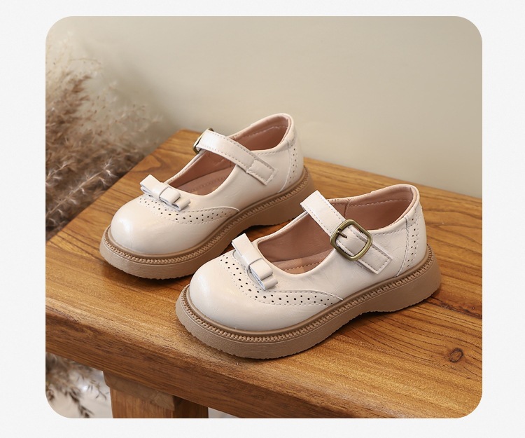 Mädchen Lederschuhe Mit Schleife Weiche Sohle Für Auftritte_voghion.com