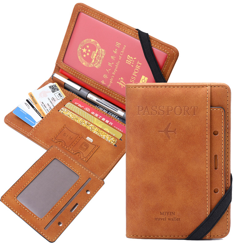 Portable RFID-blocking passport holder with multi-functional vaccine card slot, travel wallet, and passport clip, 2024 model