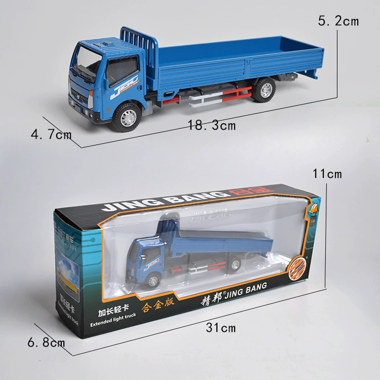Металлический грузовик JINGBANG длинный тягач toy – модель 86023, реалистичное вождение, многоцветные варианты коробки